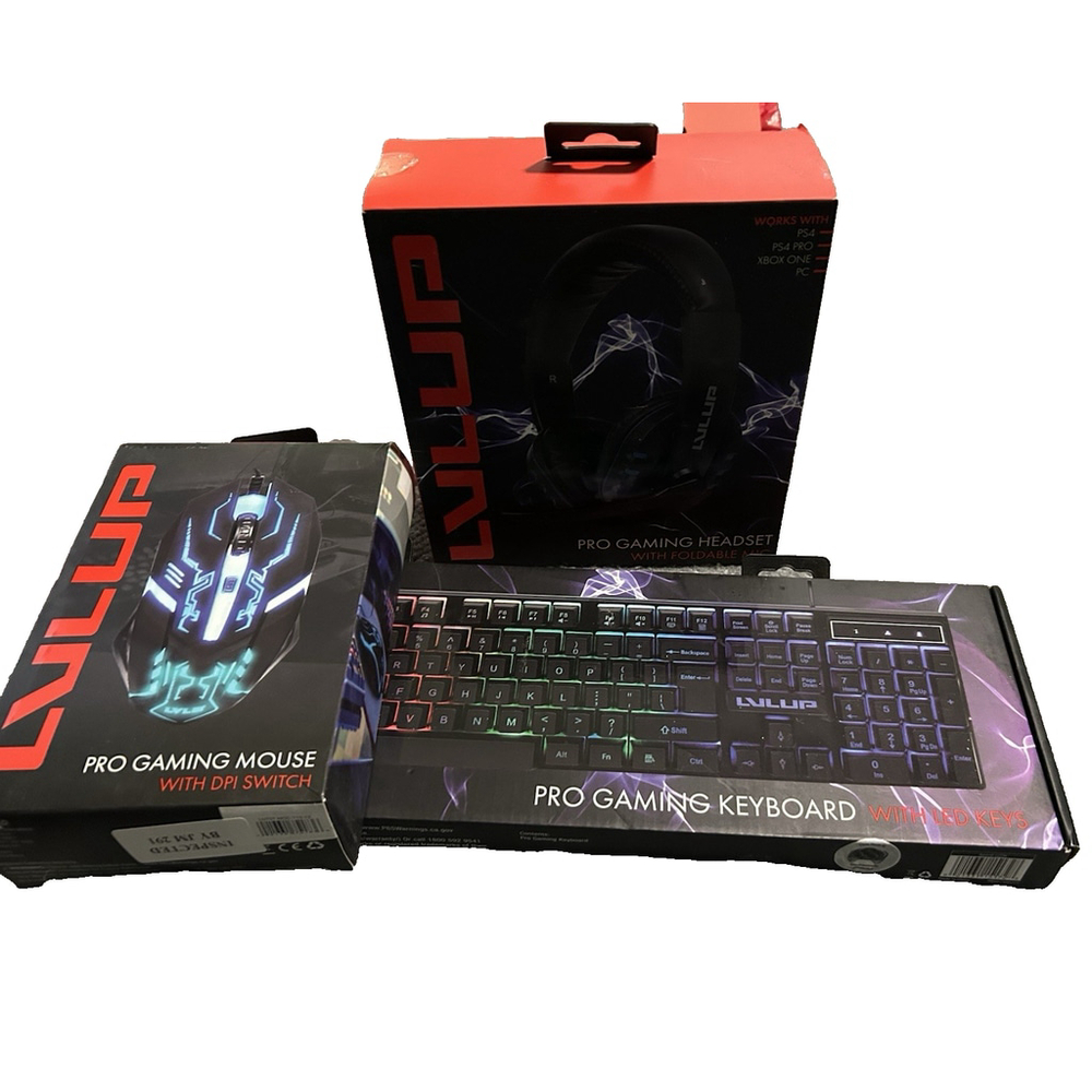 Lvlup LU745 3-in-1 Gaming Kit Keyboard, Headset, and Mouse